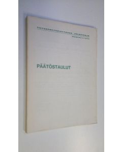 käytetty kirja Päätöstaulut