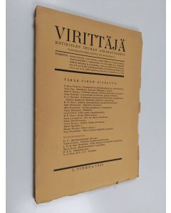 käytetty kirja Virittäjä 3/1935 : kotikielen seuran aikakauslehti