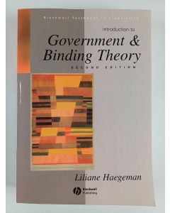 Kirjailijan Liliane M. V. Haegeman käytetty kirja Introduction to government and binding theory