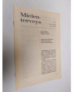 käytetty teos Mielenterveys 5-6/1976