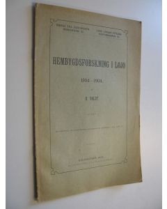 Kirjailijan Robert Boldt käytetty teos Hembygdsforskning i Lojo 1894-1904 (ERINOMAINEN)