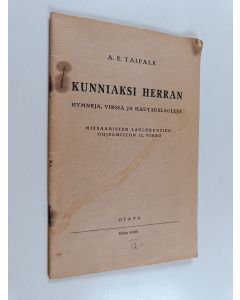 käytetty teos Kunniaksi herran : hymnejä, virsiä ja hautauslauluja