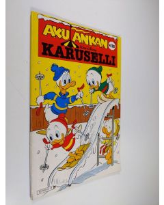 Kirjailijan Walt Disney käytetty kirja Aku Ankan karuselli 4/85
