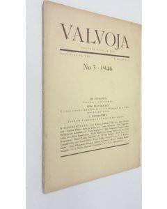 käytetty kirja Valvoja no 3/1946