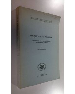 Kirjailijan Mirja Kalliopuska käytetty kirja Children's helping behaviour : personality factors and parental influences related to helping behaviour
