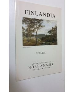 käytetty kirja Syksyn arvohuutokauppa Finlandia 22.11.1992 : Huutokauppa nro 74