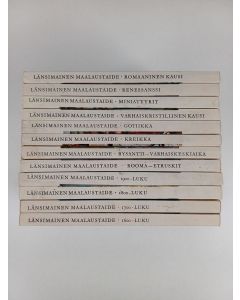 käytetty kirja Länsimainen maalaustaide -paketti (12 kirjaa) : Bysantti ja varhaiskeskiaika ; Kreikka ; 1600-luku ; Gotiikka ; 1700-luku ; Renessanssi ; 1800-luku ; 1900-luku ; Rooma-etruskit ; Romaaniset ja goottilaiset miniatyyrit ; Varhaiskristillinen 