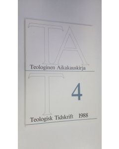 käytetty kirja Teologinen aikakauskirja 4/1988