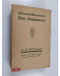 Kirjailijan Giovanni Boccaccio käytetty kirja Das Dekameron