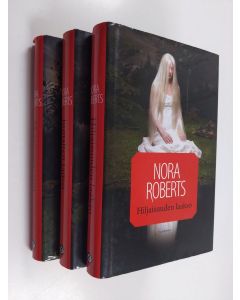 Kirjailijan Nora Roberts käytetty kirja Morrigan-trilogia : Morriganin risti ; Jumalten tanssi ; Hiljaisuuden laakso