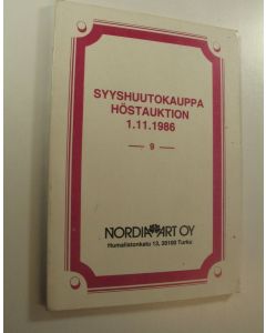 käytetty kirja Syyshuutokauppa = Höstauktion 1.11. 1986