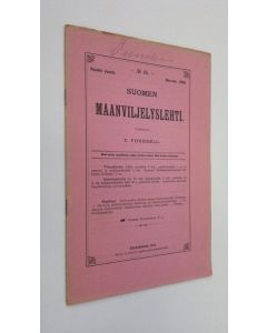 käytetty kirja Suomen maanviljelyslehti no 11/1892