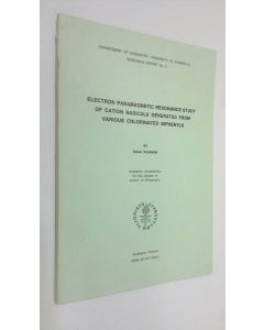 Kirjailijan Kaija Pasanen käytetty kirja Electron paramagnetic resonance study of cation radicals generated from various chlorinated biphenyls