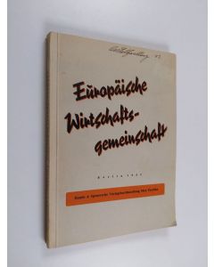 käytetty kirja Europäische Wirtschaftsgemeinschaft