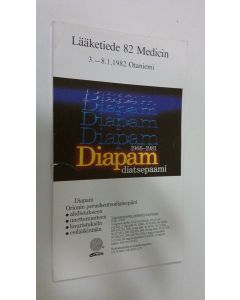 käytetty kirja Lääketiede 82 Medicin 3.-8.1.1982 Otaniemi : Ohjelma, näyttelyluettelo