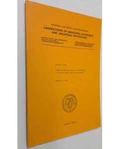 Kirjailijan Tuomo Alasoini käytetty kirja Työntekijöiden poissaoloista, vaihtuvuudesta ja lakoista Suomen metalliteollisuudessa report no 75 / 1983