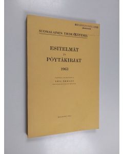 käytetty kirja Suomalainen tiedeakatemia : esitelmät ja pöytäkirjat 1963