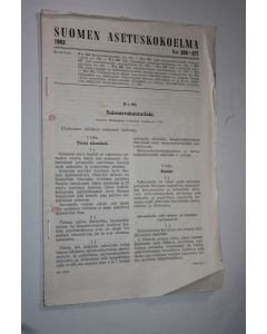 käytetty teos Suomen asetuskokoelma 1963 n:o 364-371