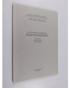 Kirjailijan Ahti Laitinen & Marja Pohjonenym. käytetty kirja Kuluttajansuoja ja lainsäädänto - oikeussosiologinen tutkimus eräistä kuluttajansuojasäännöstön syntyä, sisältöä ja soveltamiskäytäntöä koskevista ongelmista