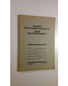 käytetty teos Suomen sotilasaikakauslehti 9-12 (1921)