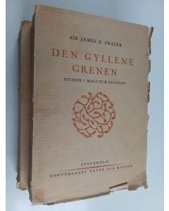 Kirjailijan Sir James G. Frazer käytetty kirja Den gyllene grenen 1-2 : studier i magi och religion