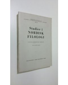Kirjailijan Olav Ahlbäck käytetty kirja Studier i Nordisk Filologi bd 62