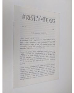 käytetty teos Kristiyhteisö 2/1984 : Matkamiehen kysymys