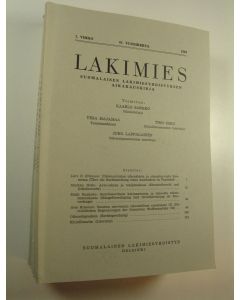 Tekijän Kaarlo Sarkko  käytetty kirja Lakimies, 81. vuosikerta (1983), numerot 1-2 ja 4-8 (numerot 7 ja 8 samassa vihossa) : suomalaisen lakimiesyhdistyksen aikakauskirja