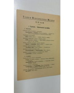 käytetty teos Turun biologinen museo : opas