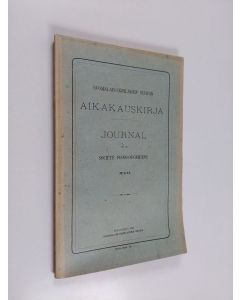 käytetty kirja Suomalais-ugrilaisen seuran aikakauskirja
