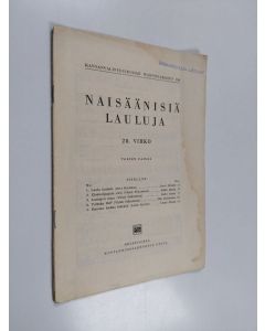 käytetty teos Naisäänisiä lauluja 28. vihko