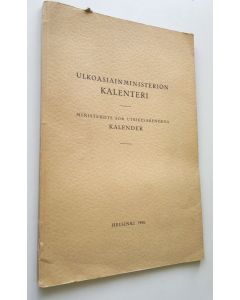 käytetty kirja Ulkoasiainministeriön kalenteri 1936