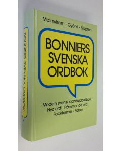 Kirjailijan Sten Malmström käytetty kirja Bonniers svenska ordbok