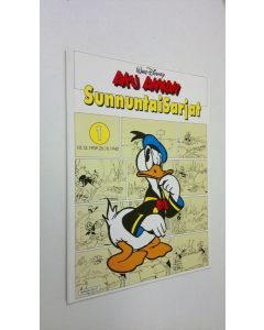 Kirjailijan Walt Disney käytetty kirja Aku Ankan sunnuntaisarjat 1