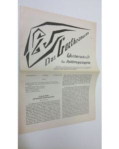 Tekijän Martin Barkhoff  käytetty teos Das Goetheanum nr. 9/1985 : Wochenschrift fur Anthroposophie