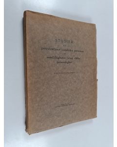 Kirjailijan Hjalmar Karlgren käytetty kirja Studier över privaträttens juridiska personer och samfälligheter utan rättspersonlighet