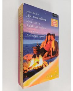 Kirjailijan Michelle Reid & Leslie Kelly ym. käytetty kirja Jäljet rantahiekassa ; Kaikki tiet luoksesi ; Kuiskauksia yössä