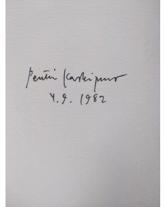 Kirjailijan Pentti Kaskipuro käytetty kirja Grafiikkaa : 1952-1982 = grafik = graphics (signeerattu)