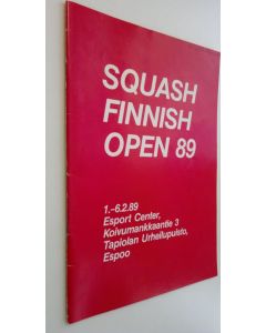 käytetty teos Squash finnish open 89