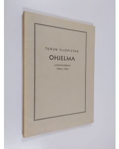 käytetty kirja Turun yliopiston ohjelma lukuvuonna 1964-1965