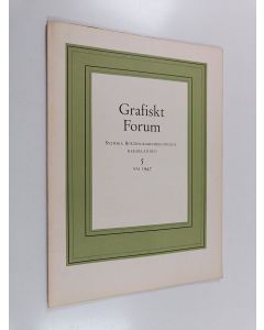 käytetty kirja Grafisk Forum 5/1947