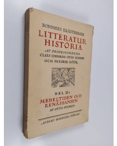 Kirjailijan Claes Lindskog käytetty kirja Bonniers illustrerade litteraturhistoria - Medeltiden och renässansen