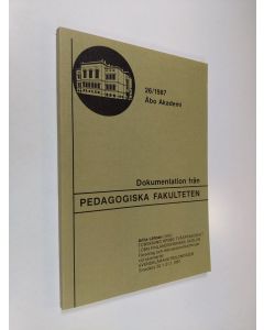 käytetty kirja Forskning kring tvåspråkighet i den finlandssvenska skolan : föredrag och diskussionsinledningar vid seminariet Svensklärarutbildningen 30.1.-31.1.1987