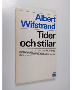 Kirjailijan Albert Wifstrand käytetty kirja Tider och stilar