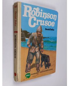 Kirjailijan Daniel Defoe käytetty kirja Robinson Crusoe (Ruotsinkielinen)