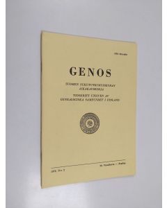 käytetty teos Genos nro 2 1979 : Suomen sukututkimusseuran aikakauskirja