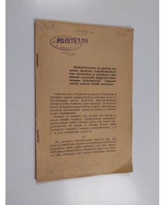 Kirjailijan H. Castren & O. M. Karppi käytetty teos Allekirjoittaneilta on pyydetty lausuntoa Suojärven lahjoitusmaakomitean mietinnöstä ja laatimasta ehdotuksesta asetukseksi Suojärven lahjoitusmaan käyttämisestä