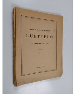 käytetty kirja Helsingin yliopiston luettelo syyslukukautena 1949