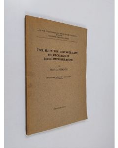Kirjailijan Kai von Fieandt käytetty kirja Über Sehen von Tiefengebilden bei wechselnder Beleuchtungsrichtung
