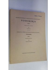 käytetty kirja Korkeimman hallinto-oikeuden vuosikirja 1967 B, Verotus